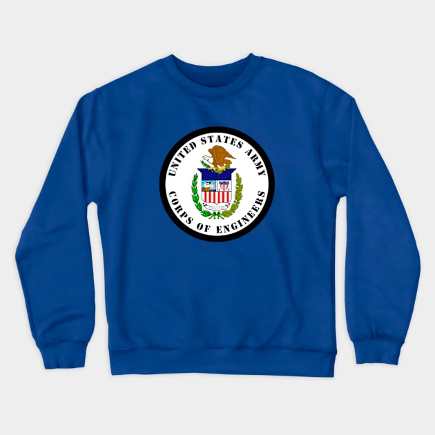 U.S. Army Corps of Engineers Coat of Arms & Seal Crewneck Sweatshirt by Desert Owl Designs